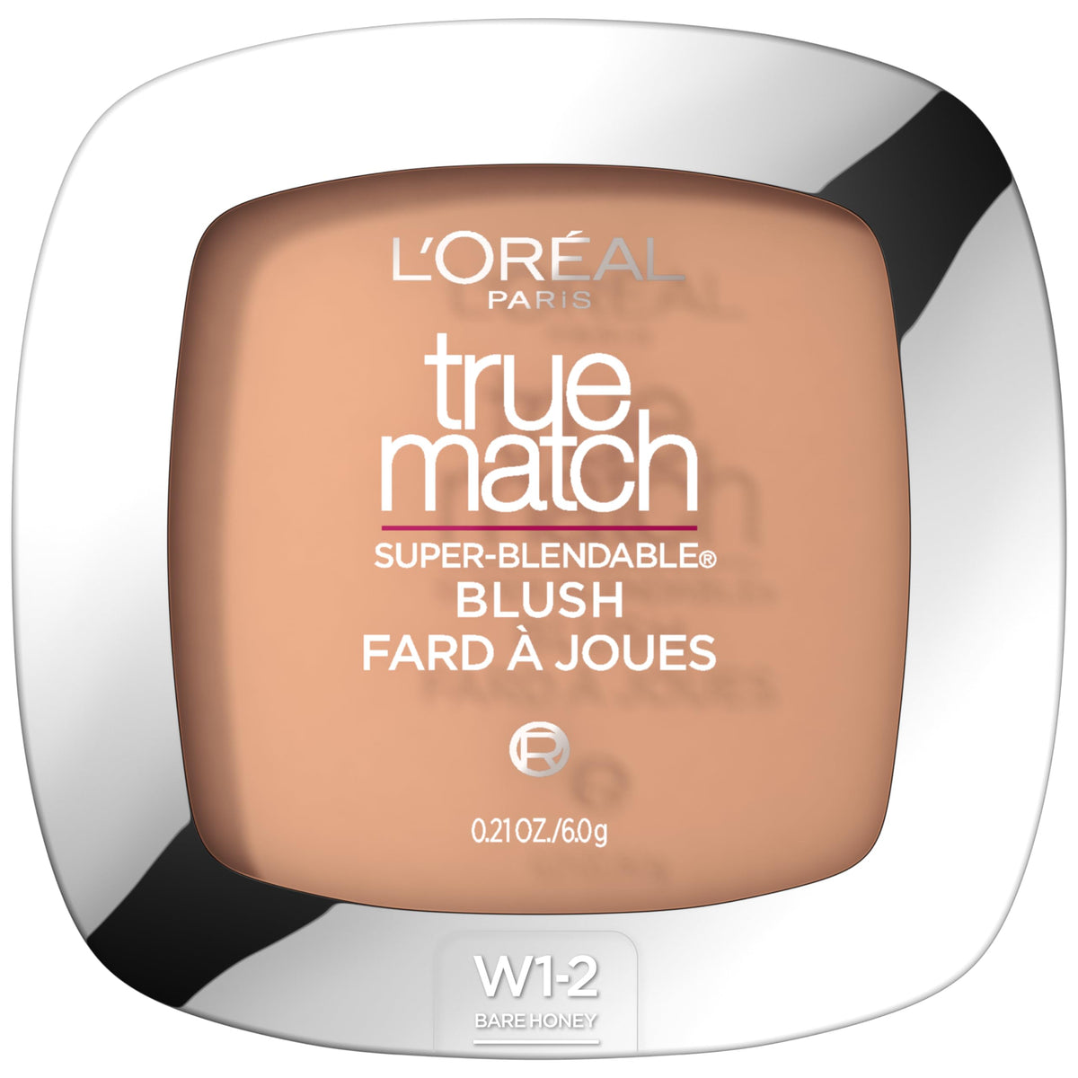 L'Oreal Paris compact front view showing color and packaging benefits