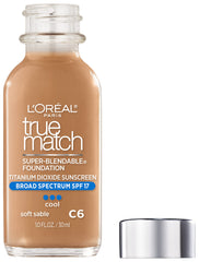 L'Oreal Paris before and after wear showing evened skin tone benefit