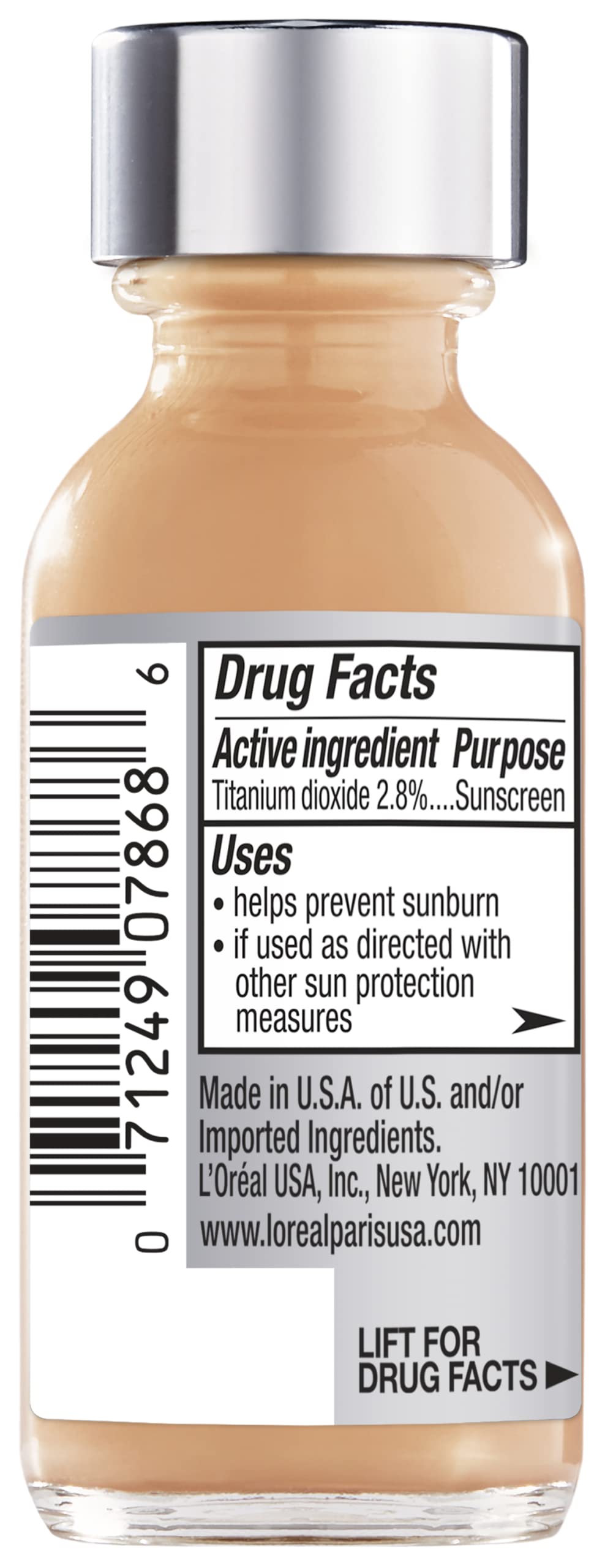 L'Oréal Paris foundation drop texture close-up showing blendable smooth finish