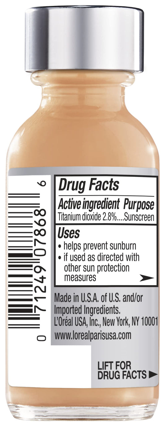L'Oréal Paris foundation drop texture close-up showing blendable smooth finish