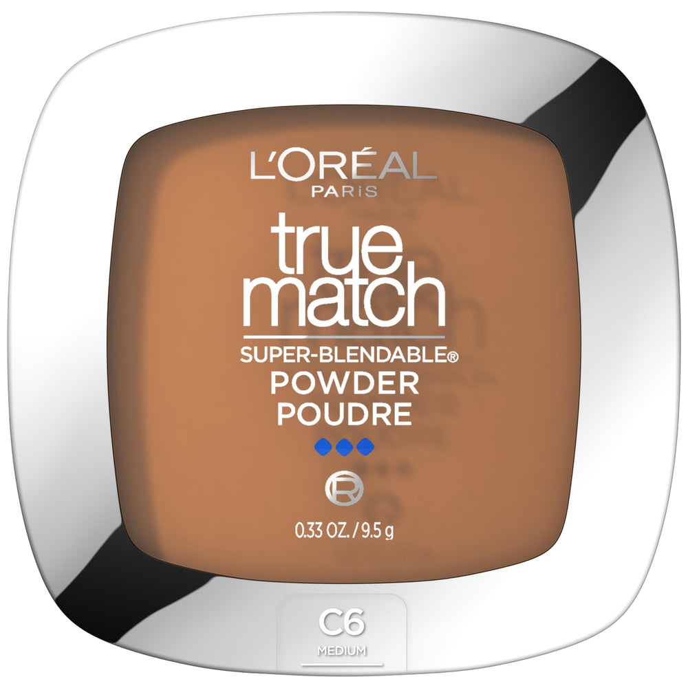 L'Oreal Paris front packaging showing shade C6 Medium and compact benefits