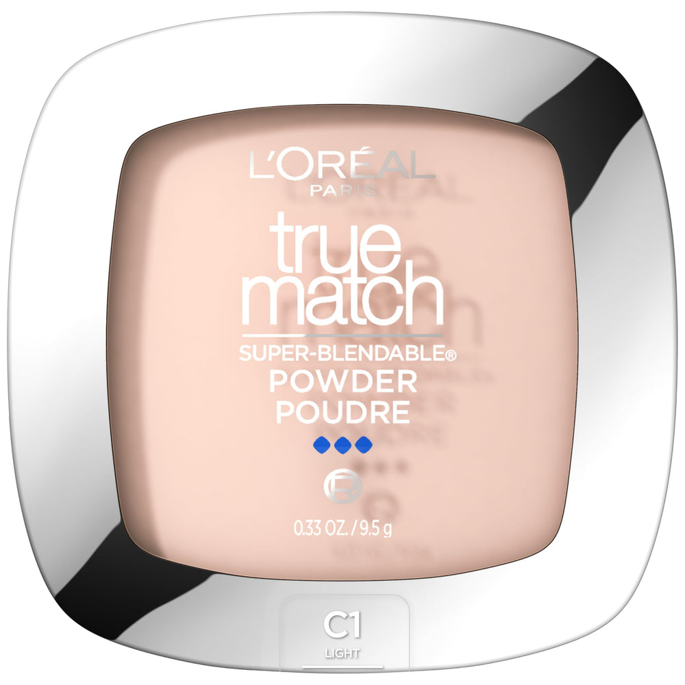 L'Oreal Paris front compact showing packaging and shade C1 Light benefit: easy shade identification