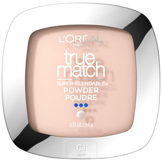 L'Oreal Paris front compact showing packaging and shade C1 Light benefit: easy shade identification