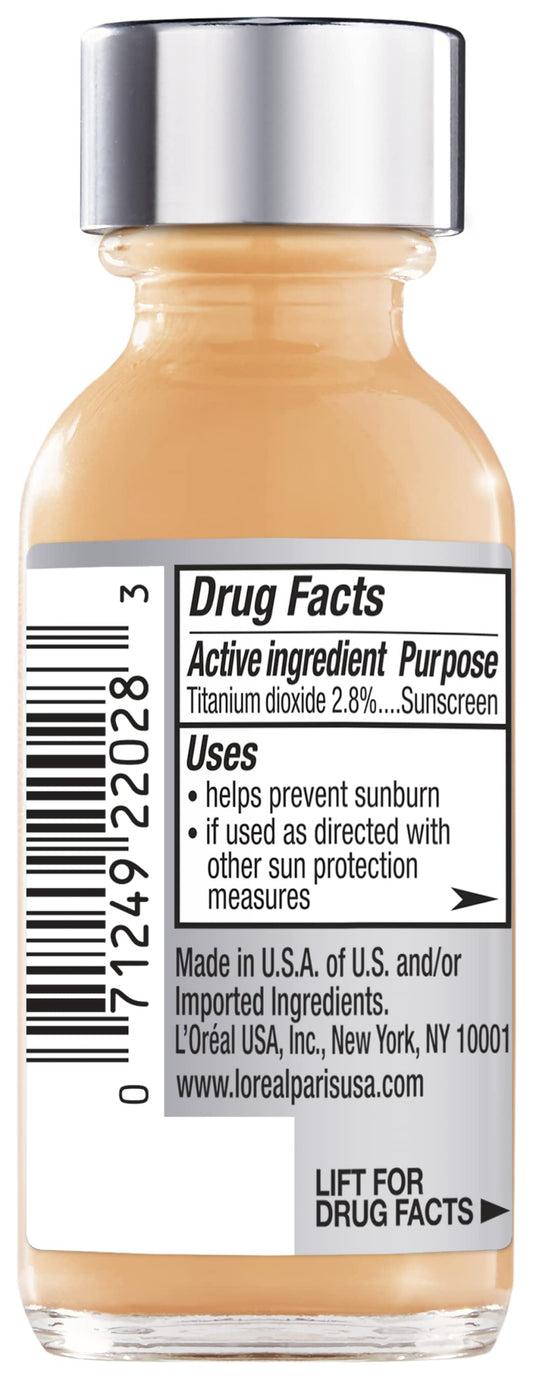 L'Oreal Paris label detail highlighting True Match shade and undertone matching