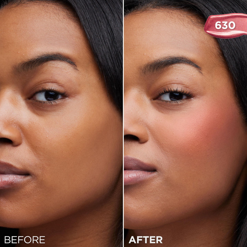 L'Oreal Paris swatch on skin showing true rose color payoff and glow