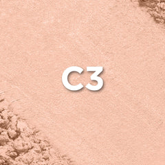 L'Oreal Paris powder applied on cheek showing matte, natural-looking skin benefit