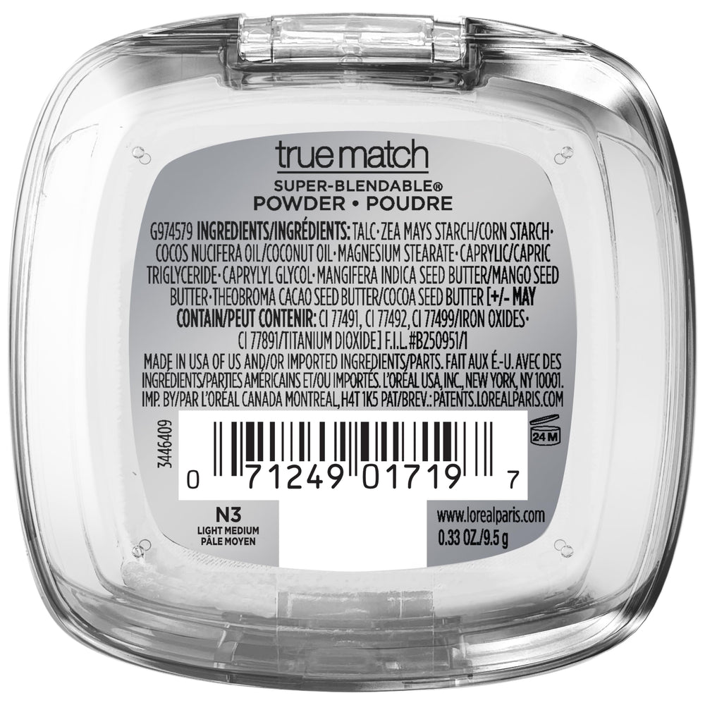 L'Oreal Paris powder on vanity for quick midday touchup and polished appearance