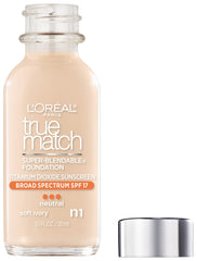 L'Oreal Paris shade swatches on arm showing true-to-skin matching
