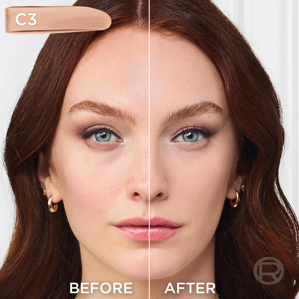 L'Oreal Paris multiple swatches on arm displaying shade range and undertone matching benefit