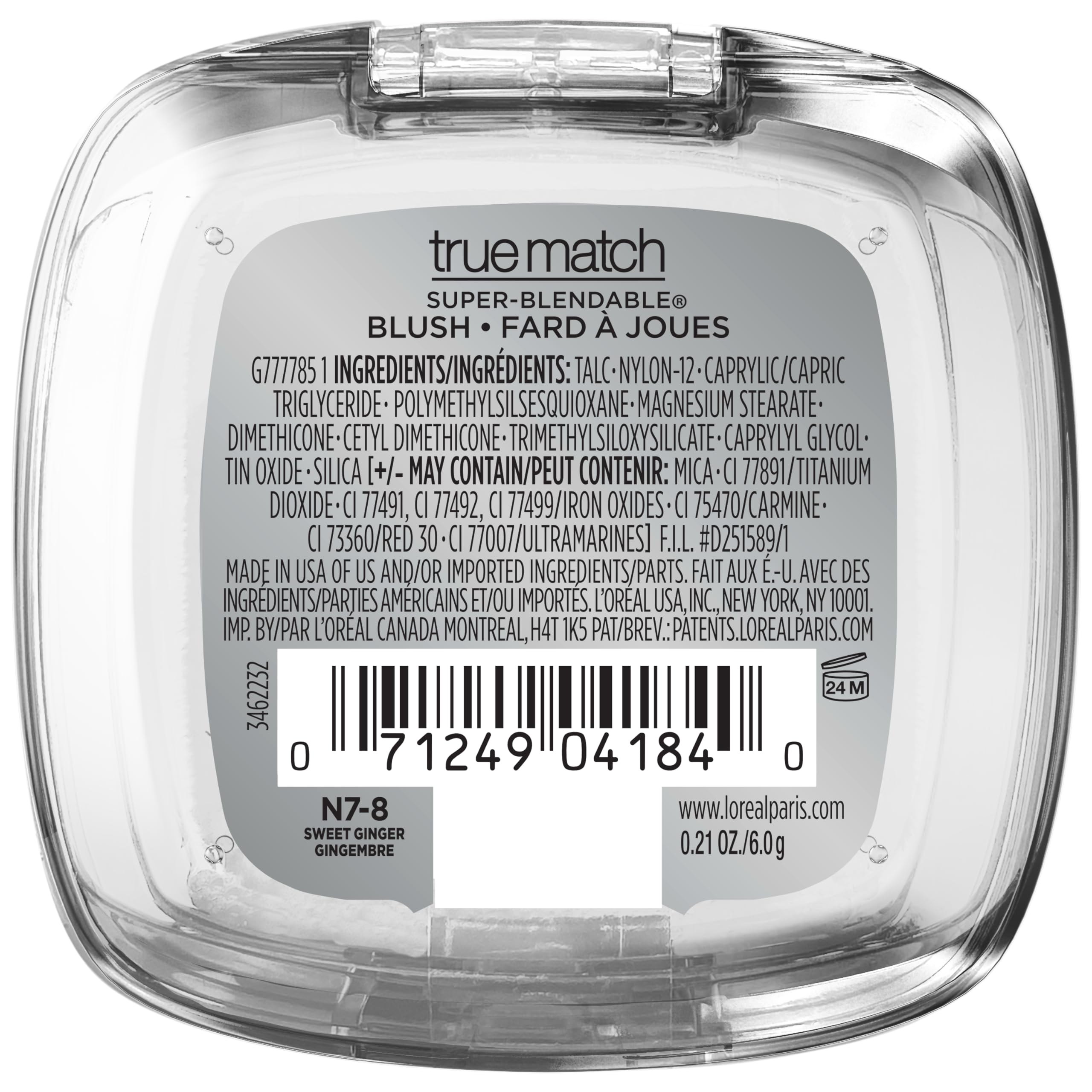 L'Oreal Paris close-up of Sweet Ginger powder texture and fine milled finish benefit: smooth blend