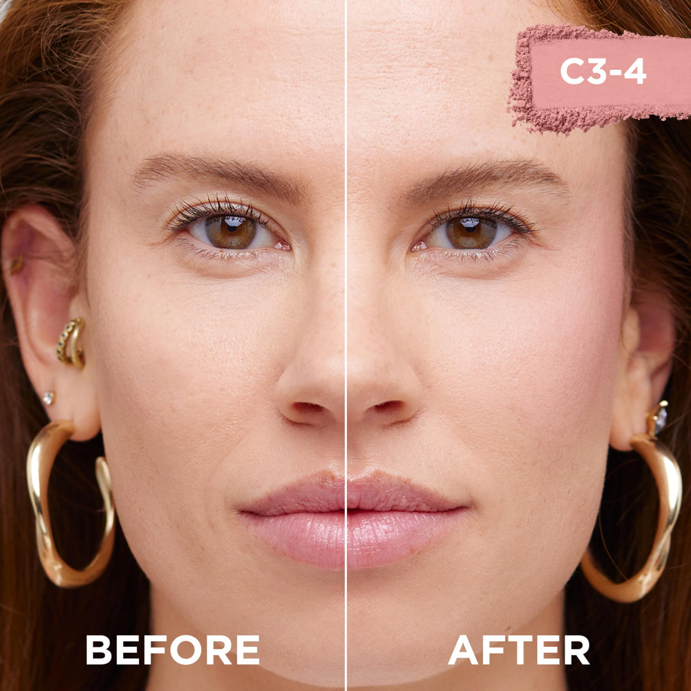 L'Oreal Paris close-up texture of Tender Rose powder highlighting silky finish