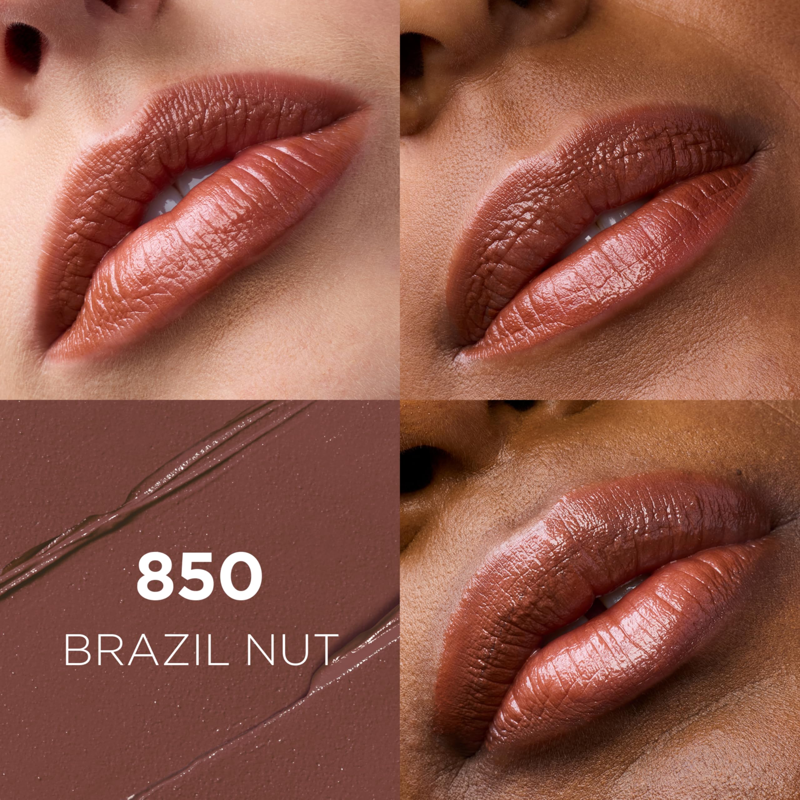 L'Oreal Paris closeup of lipstick tube texture highlighting creamy glide benefit