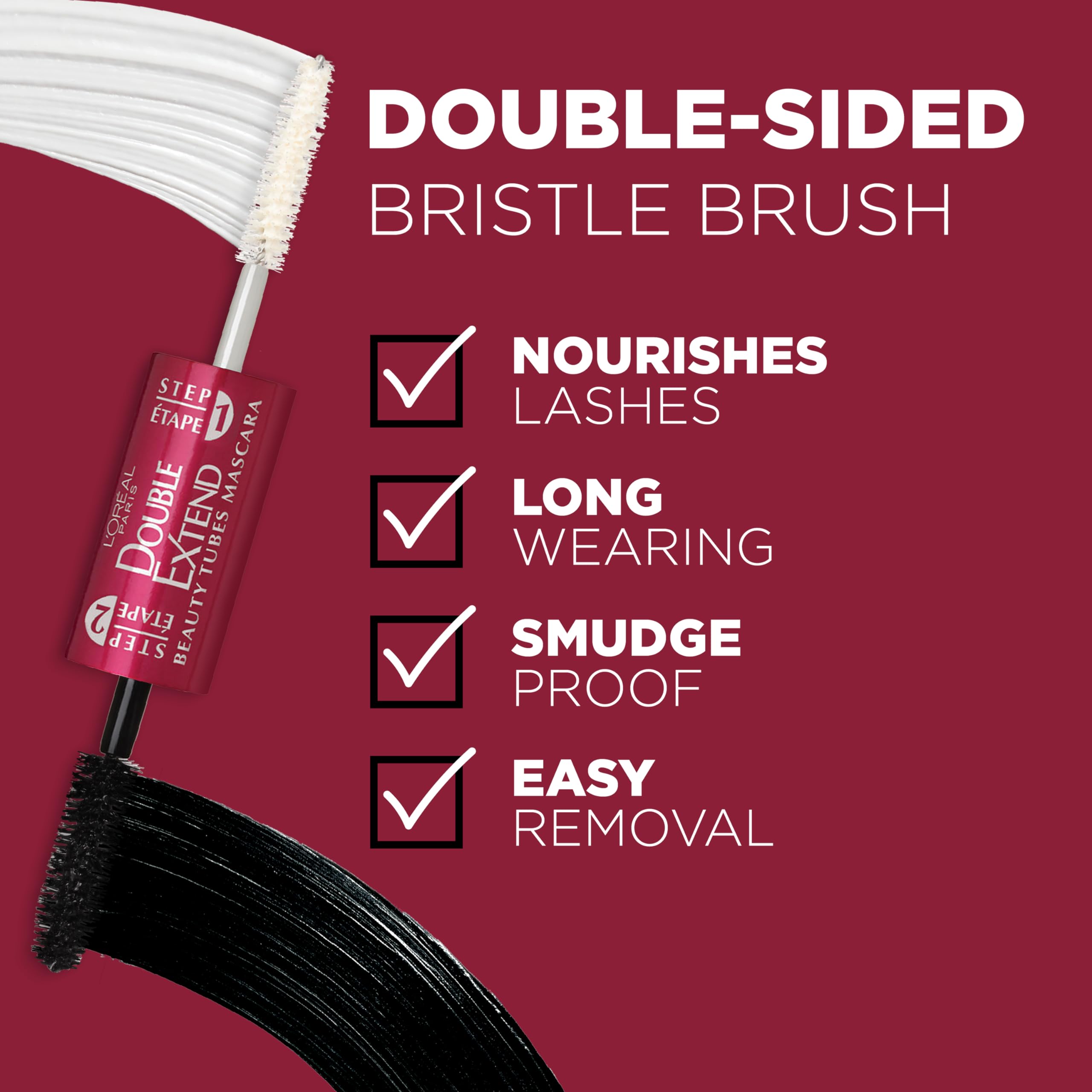L'Oreal Paris tubing effect macro revealing polymer tubes that lengthen lashes