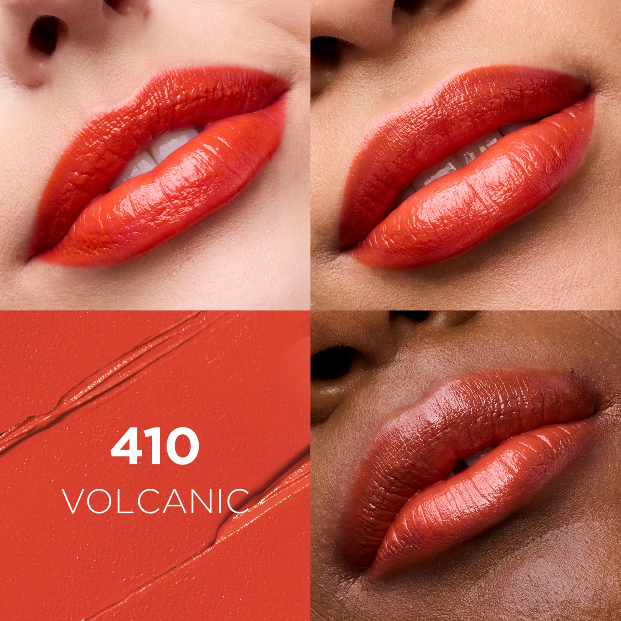 L'Oreal Paris Volcanic open lipstick bullet revealing creamy tip for smooth application benefit