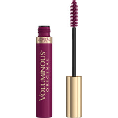 L'Oreal Paris front packaging showing deep burgundy tube and branding benefit visible