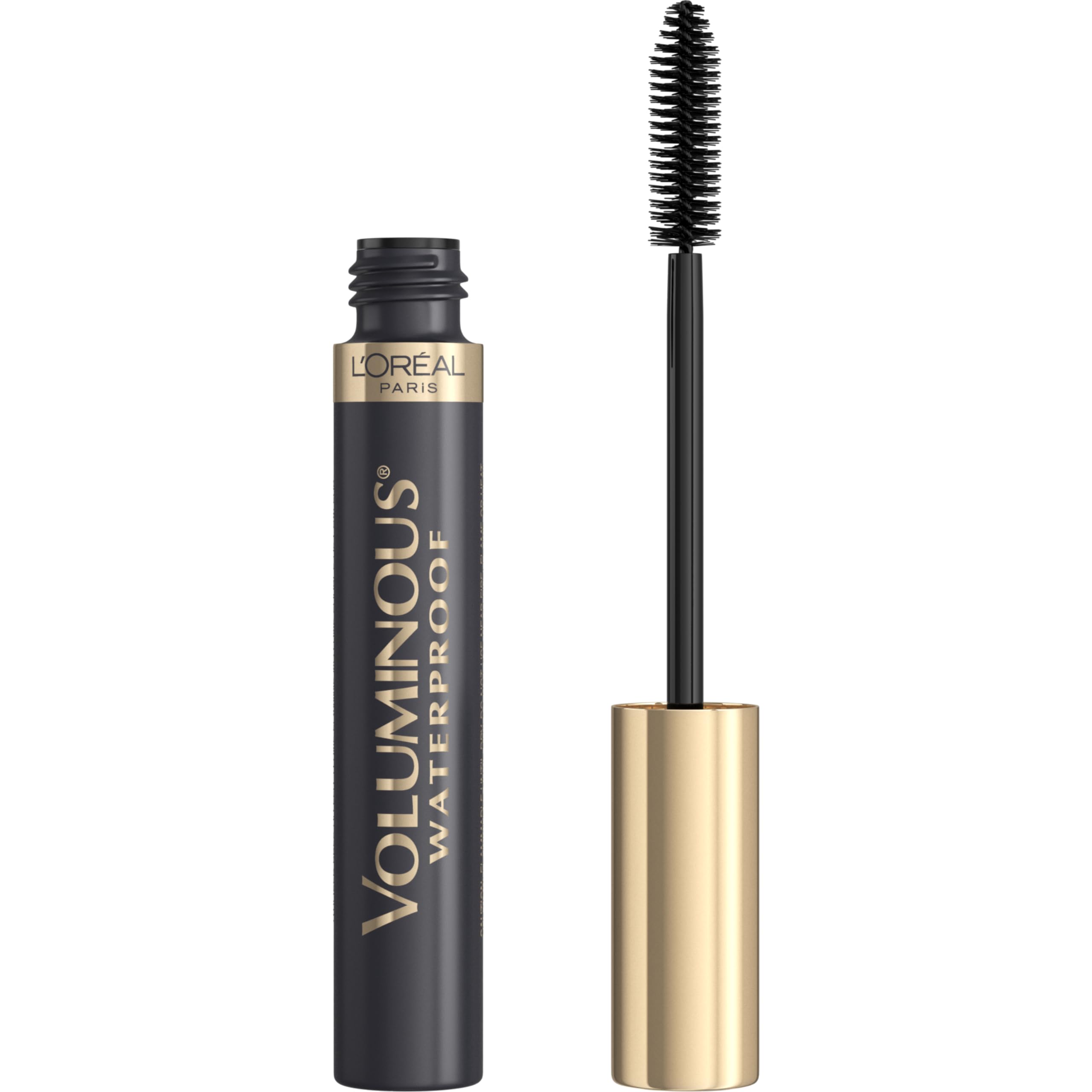 L'Oreal Paris front packaging showing bold black tube and branding benefit full lashes