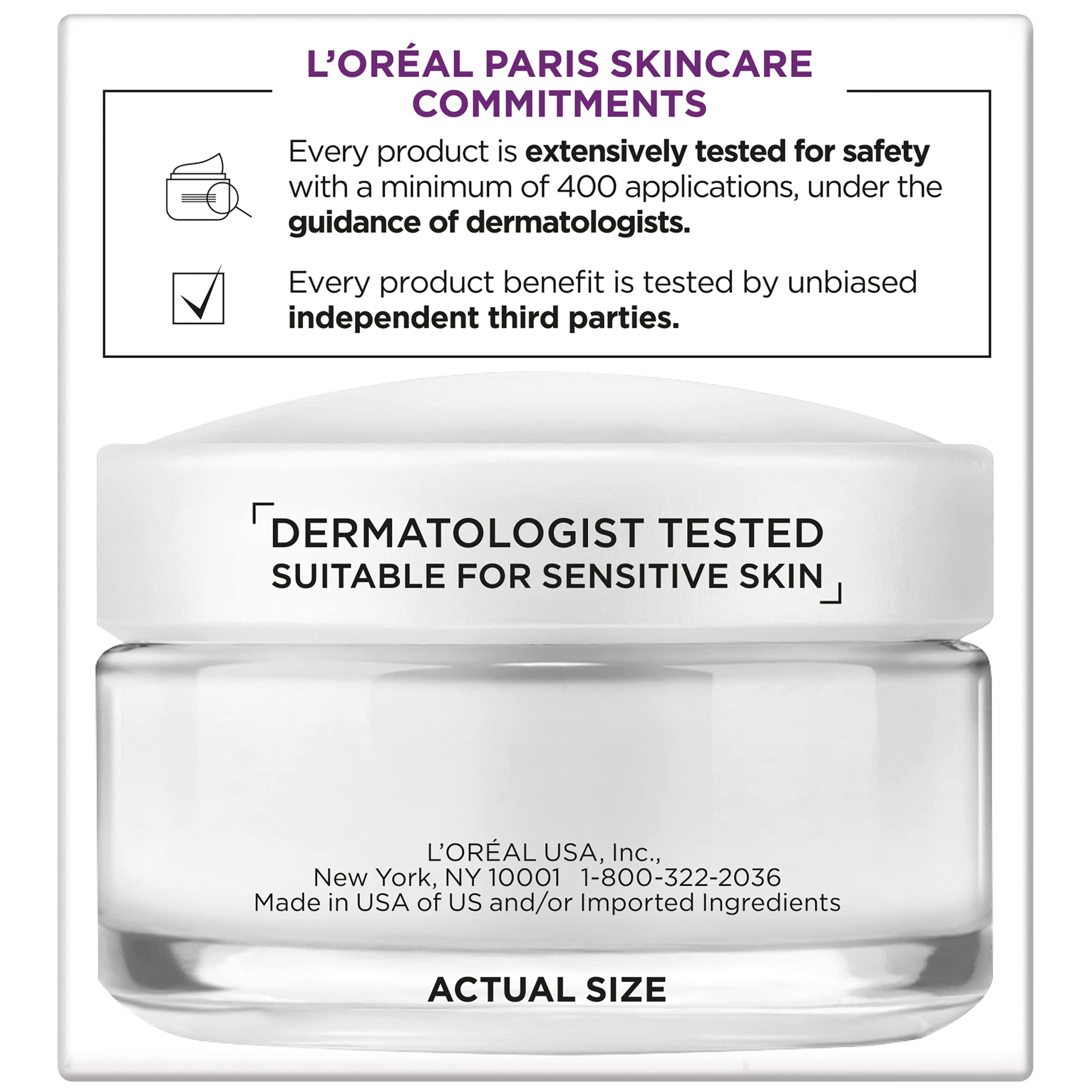 L'Oreal Paris application on neck and face demonstrating firming support