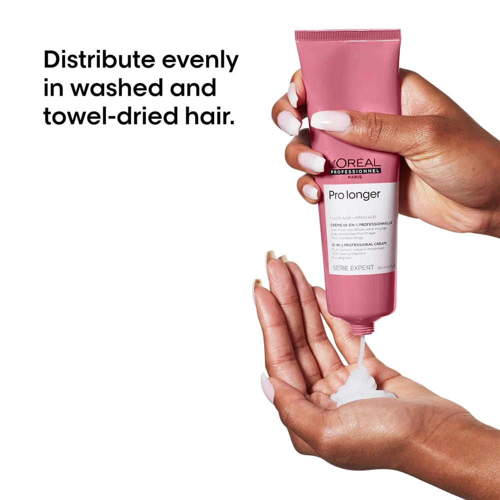 L'Oréal Professionnel used during blow-dry to protect hair from heat