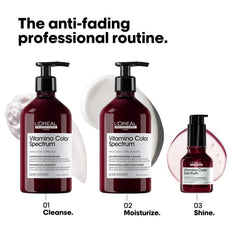 L'Oréal Professionnel Paris hair close-up showing ultra-high glass shine after use