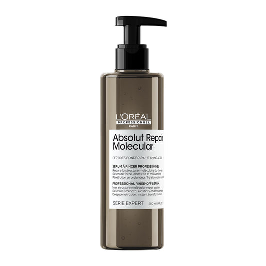 L'Oréal Professionnel Paris bottle front view showing professional repair benefits