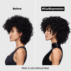 L'Oréal Professionnel Paris mask being applied to curly hair for smoother detangling