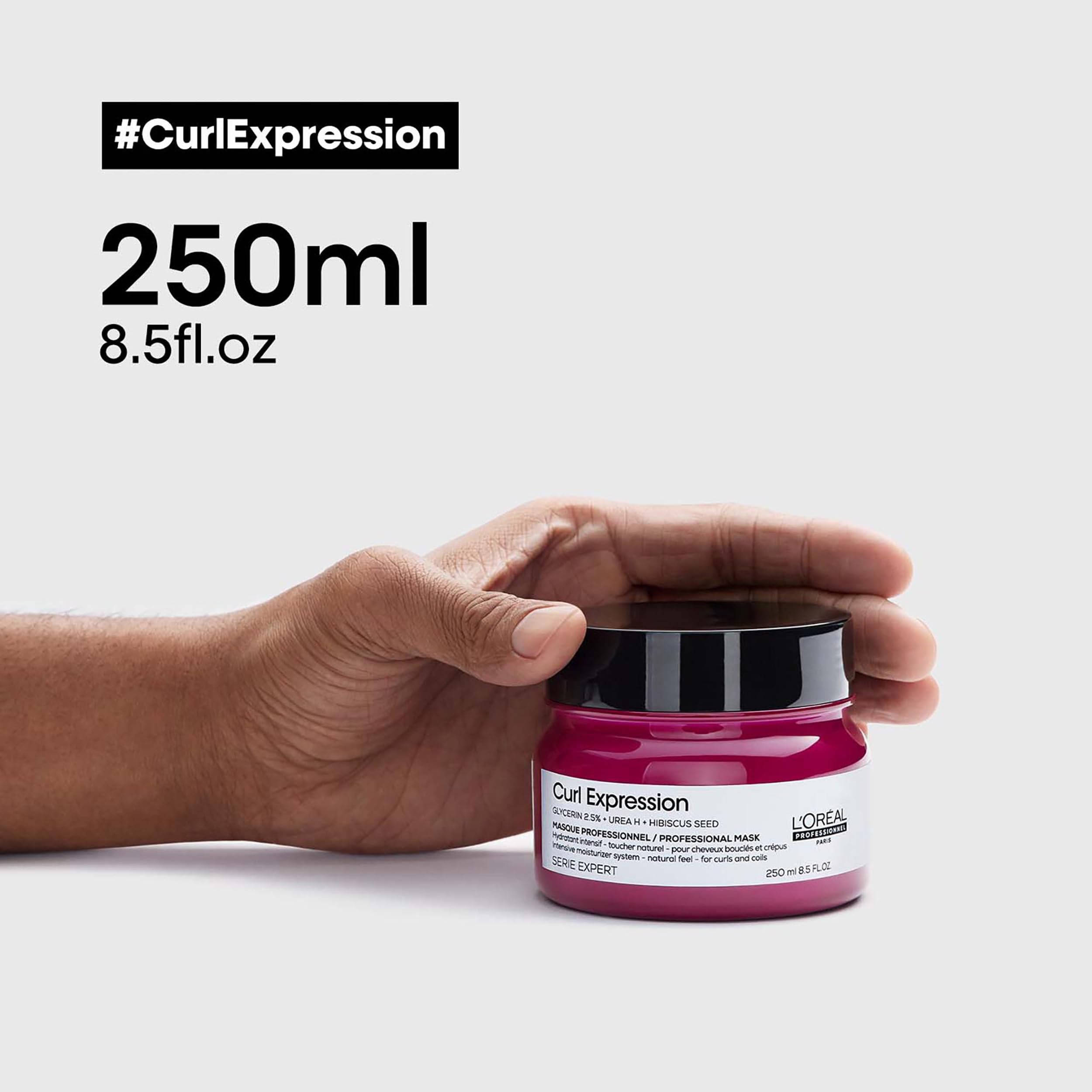 L'Oréal Professionnel Paris rinsing mask from hair illustrating clean, non-greasy finish