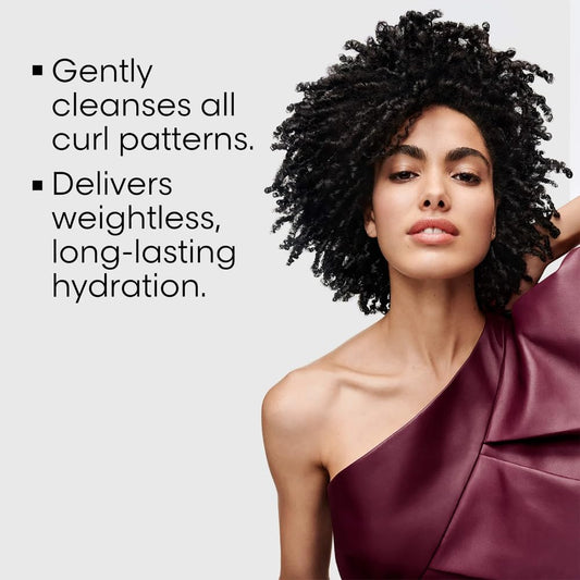 L'Oréal Professionnel label close-up displaying ingredients and benefit for gentle cleansing
