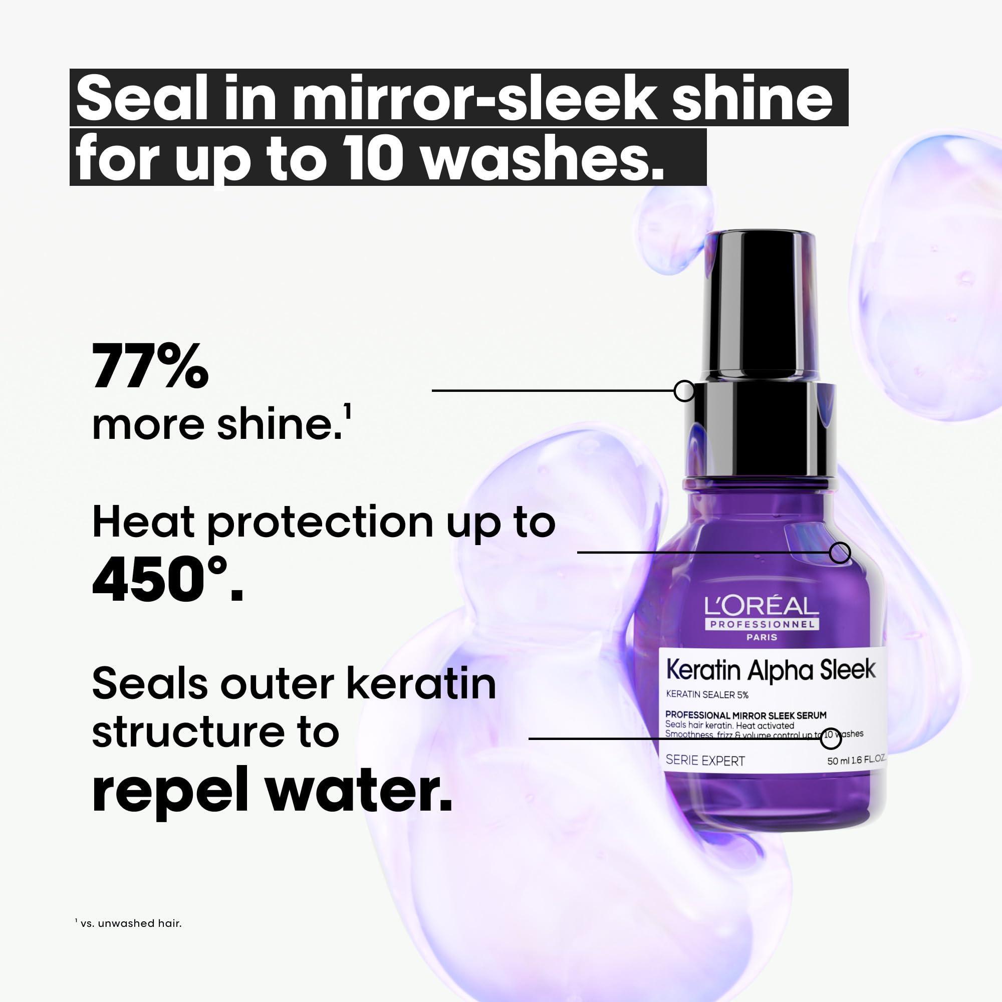 L'Oréal Professionnel Paris applying serum to towel‑dried hair for heat activation