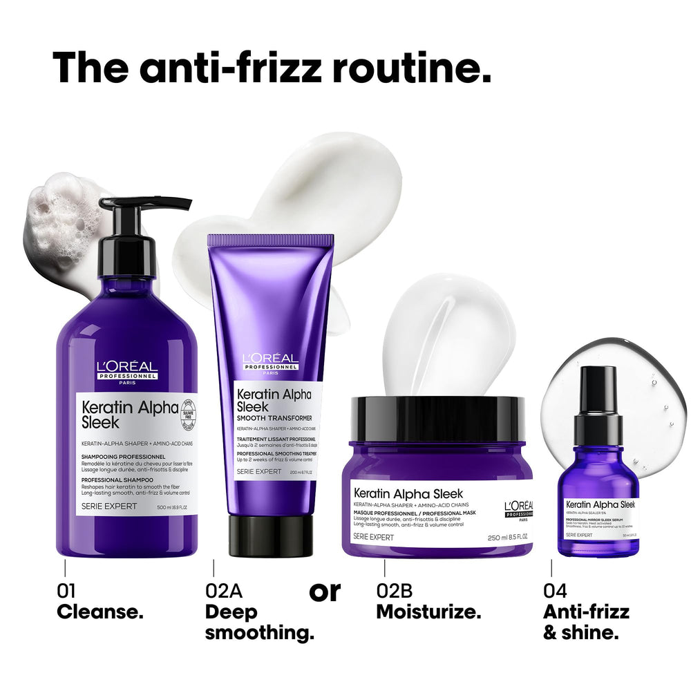 L'Oréal Professionnel Paris label closeup showing ingredient and claims