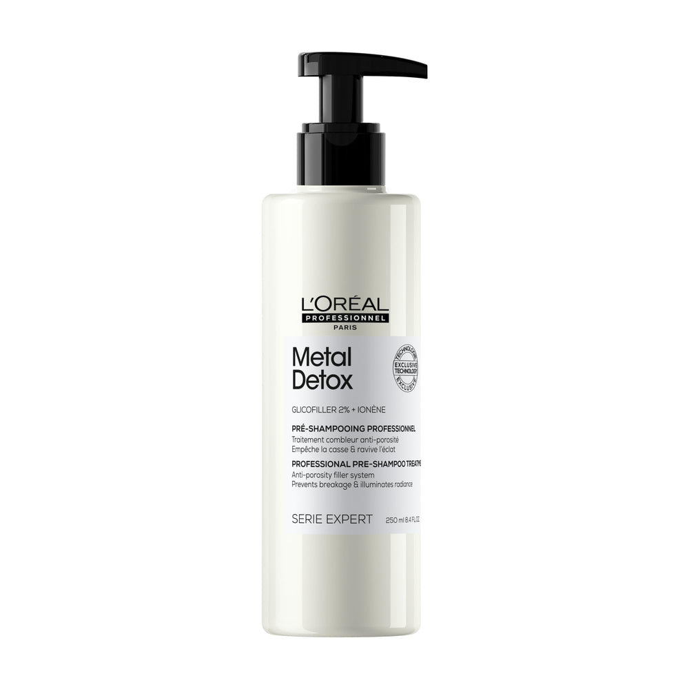 L'Oréal Professionnel bottle front view showing pre-shampoo treatment benefits