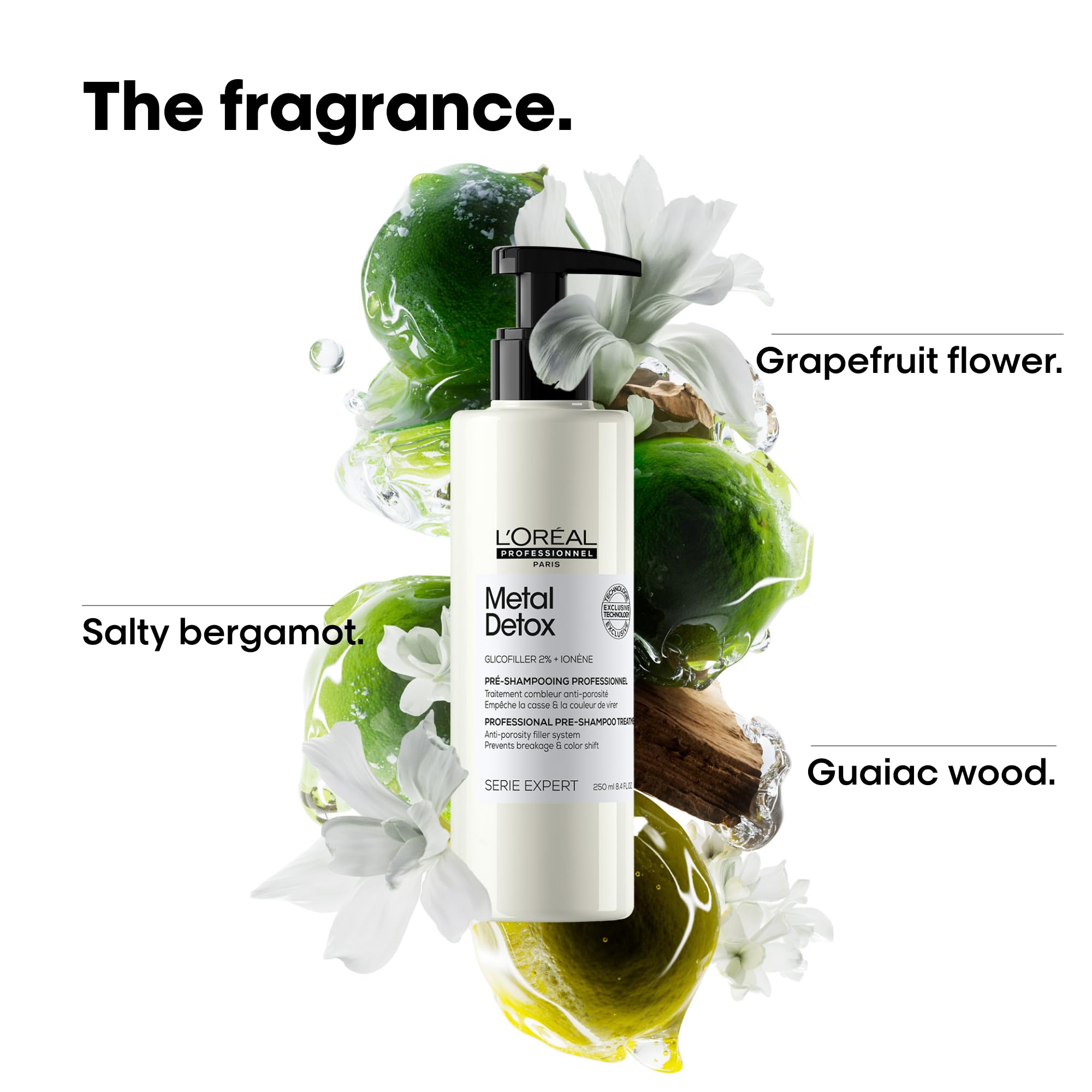 L'Oréal Professionnel product staged in bathroom showing routine use benefits