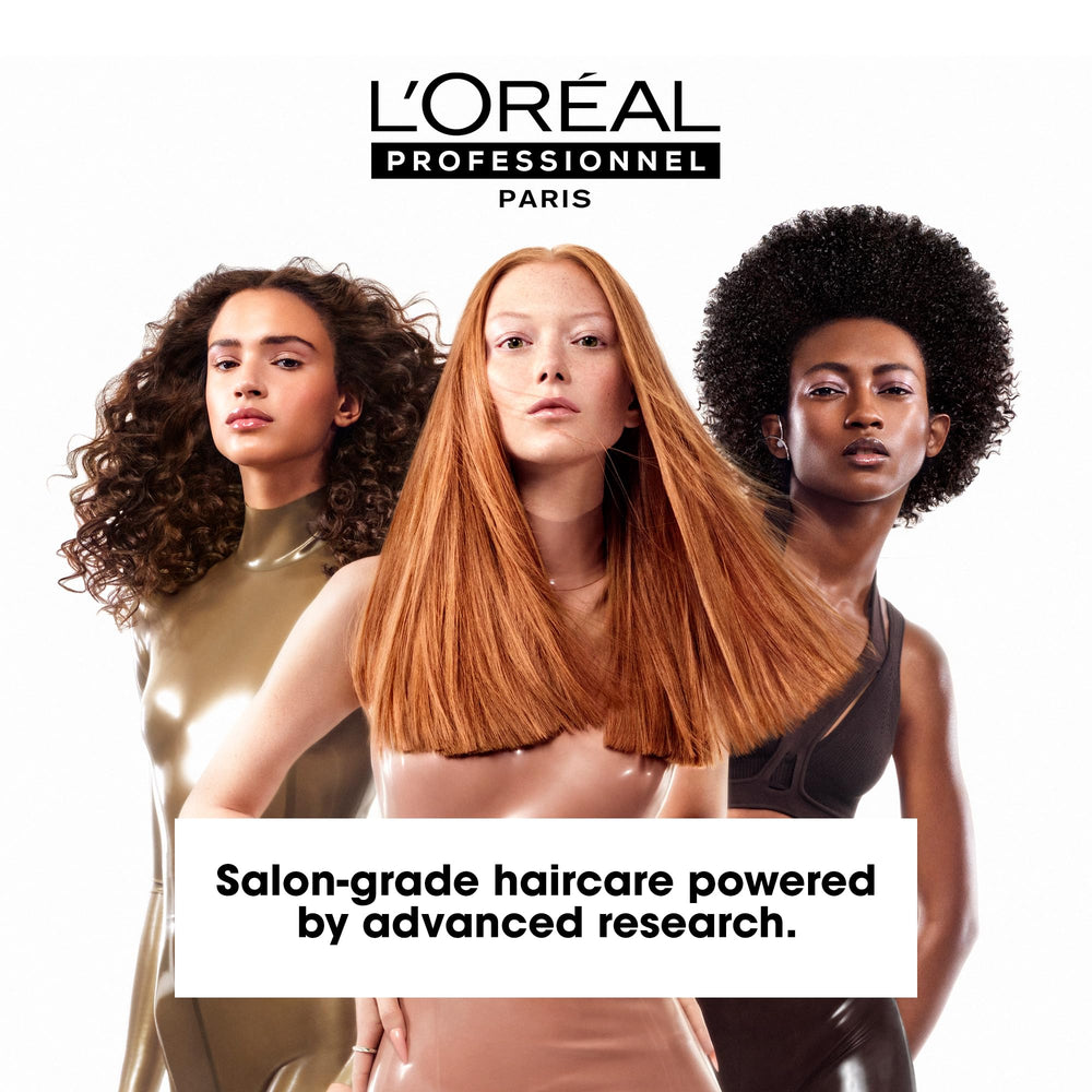 L'Oréal Professionnel Paris Pro Longer mask on bathroom shelf as part of haircare routine