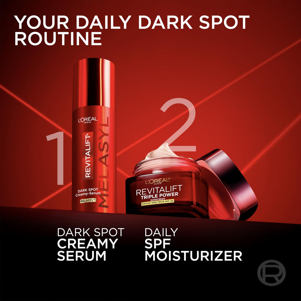 L'Oreal Paris box label close-up highlighting active ingredients and usage directions