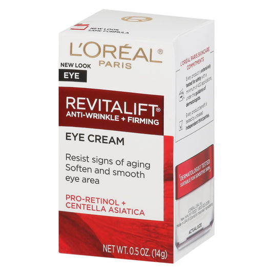 L'Oreal Paris jar front view showing product label and compact size benefit