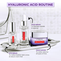 L'Oreal Paris serum beside makeup showing primer-ready finish