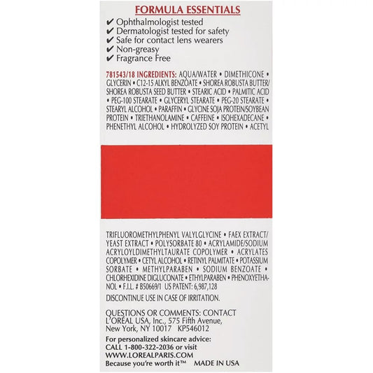 L'Oreal Paris cream texture close-up displaying lightweight, fast-absorbing finish