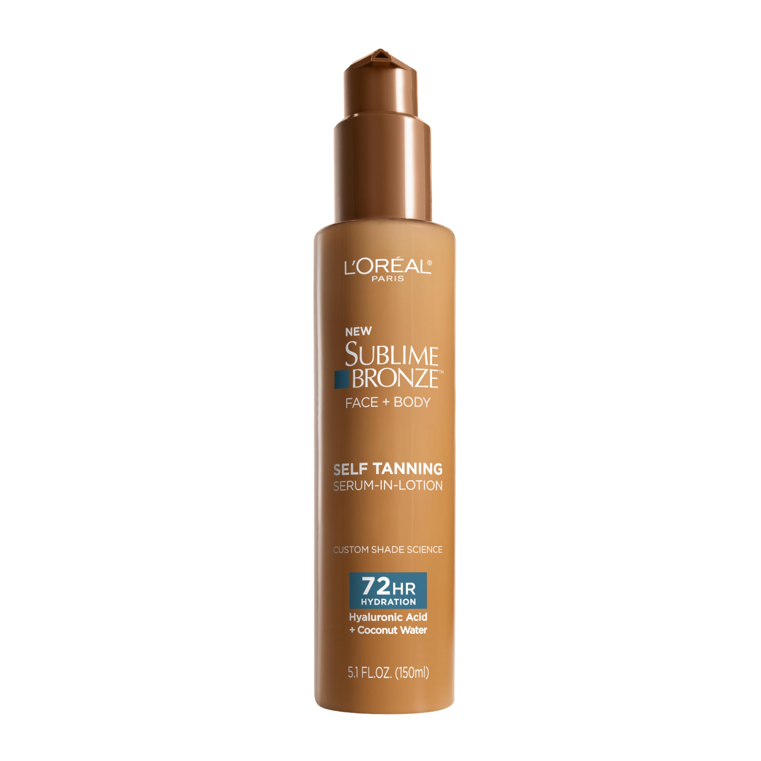 L'Oreal bottle front packaging showing product and benefits