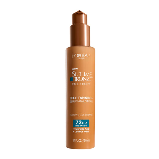 L'Oreal bottle front packaging showing product and benefits
