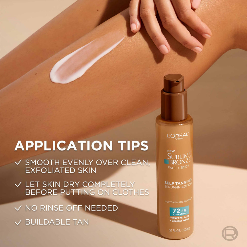 L'Oreal product in beach bag lifestyle scene for travel-ready glow