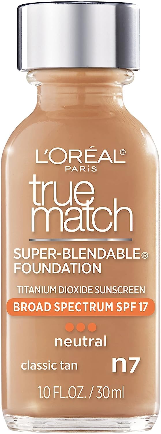 L'Oreal Paris front packaging showing Classic Tan N7 and product benefits