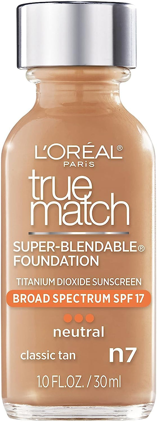L'Oreal Paris front packaging showing Classic Tan N7 and product benefits