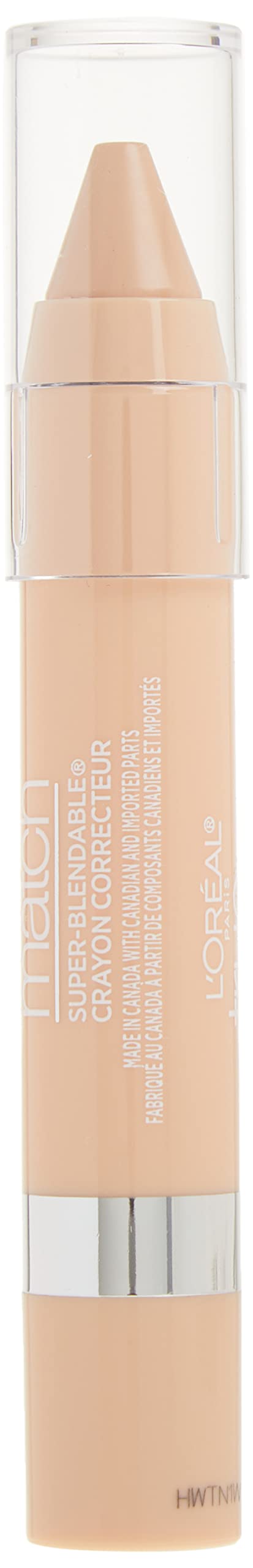 L'Oreal Paris crayon in use under eye illustrating smooth blending and natural concealment