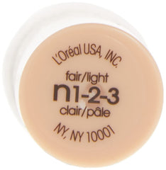L'Oreal Paris crayon beside a coin showing compact size for travel-friendly touch-ups