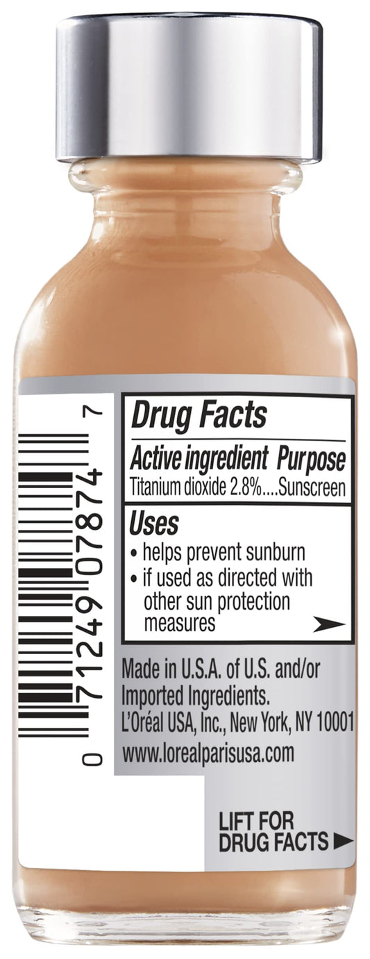 L'Oreal Paris foundation texture close-up highlighting smooth blendability