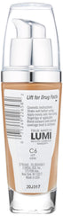 L'Oreal Paris pump dispensing foundation highlighting smooth pump action for controlled use