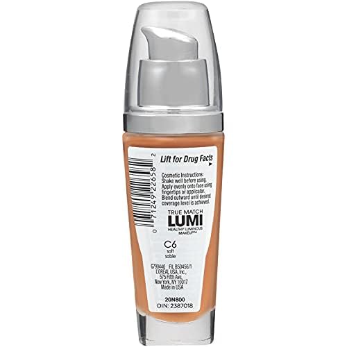 L'Oreal Paris texture swatches showing blendable luminous finish and hydrating formula