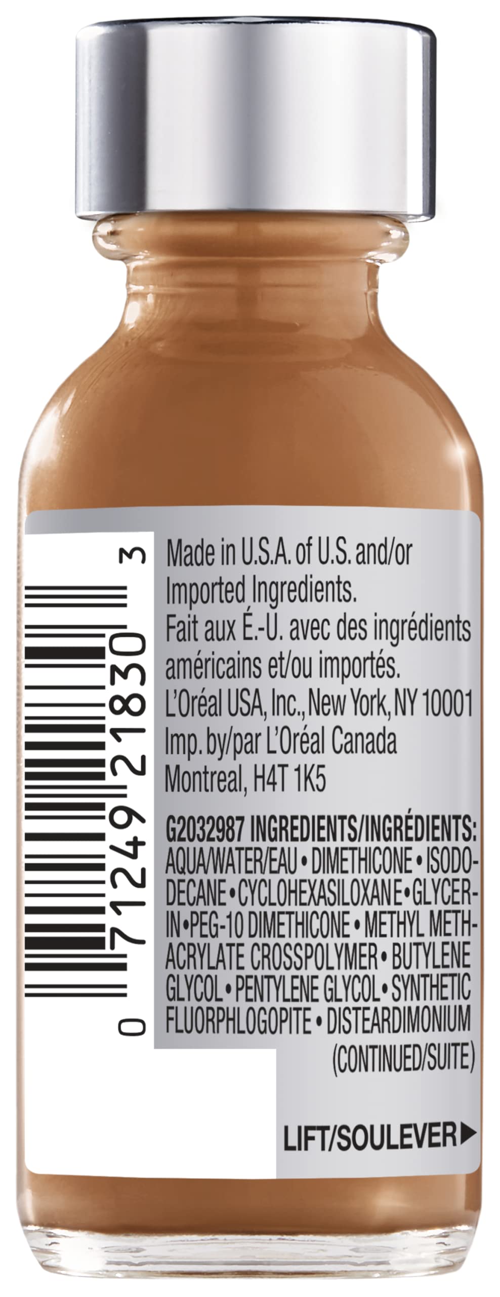 L'Oreal Paris bottle dispensing foundation for effortless, controlled application