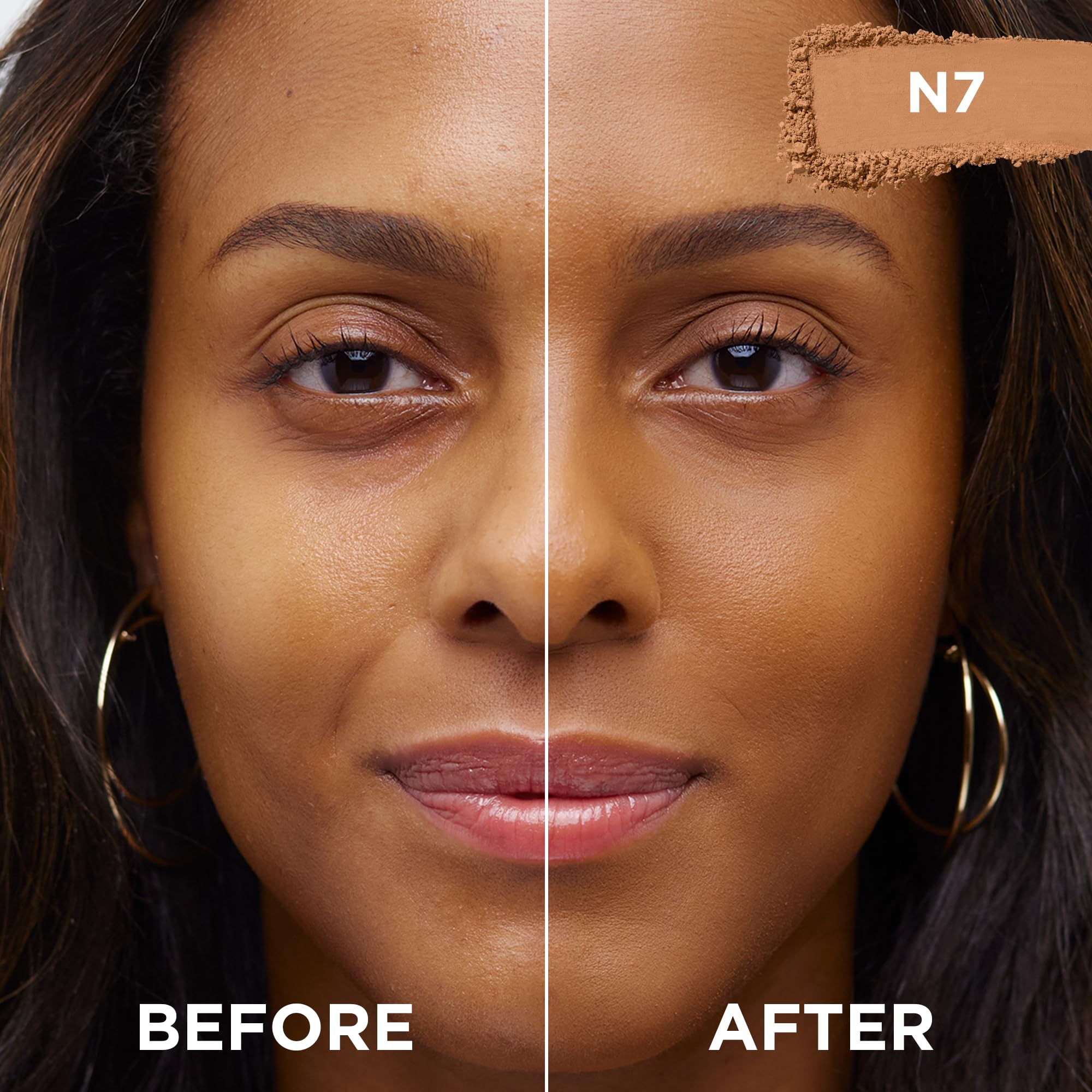 L'Oreal Paris open powder pan revealing micro-fine texture for smooth coverage
