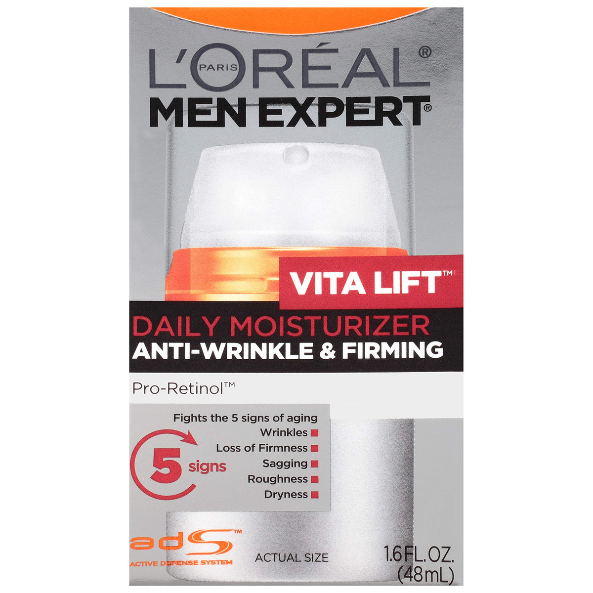 L'Oreal Paris Vitalift front packaging showing tube and branding benefit fast-absorbing