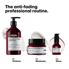 L'Oréal Professionnel back label showing directions and protection claims
